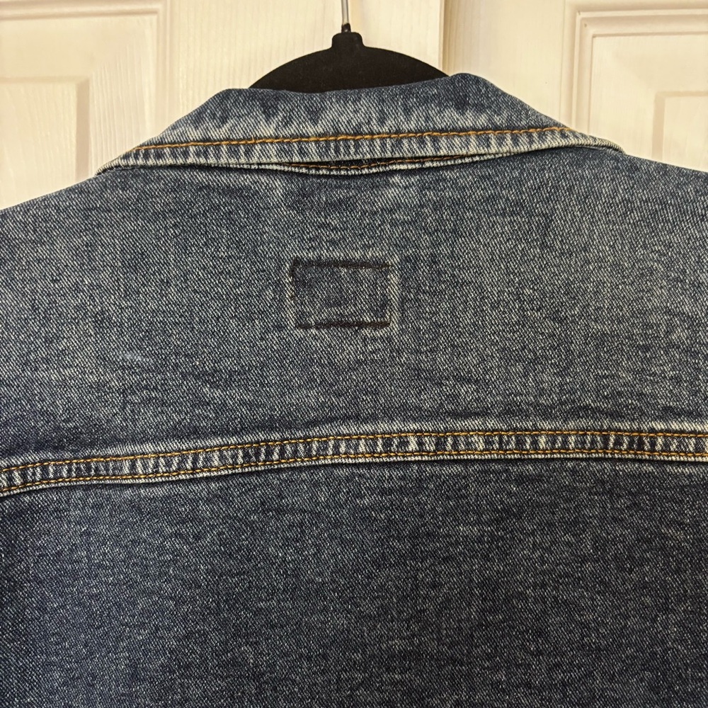 Lee Men's XL Dark Wash Denim Trucker Jacket Stretch Jean Coat Premium Outerwear - Picture 10 of 15
